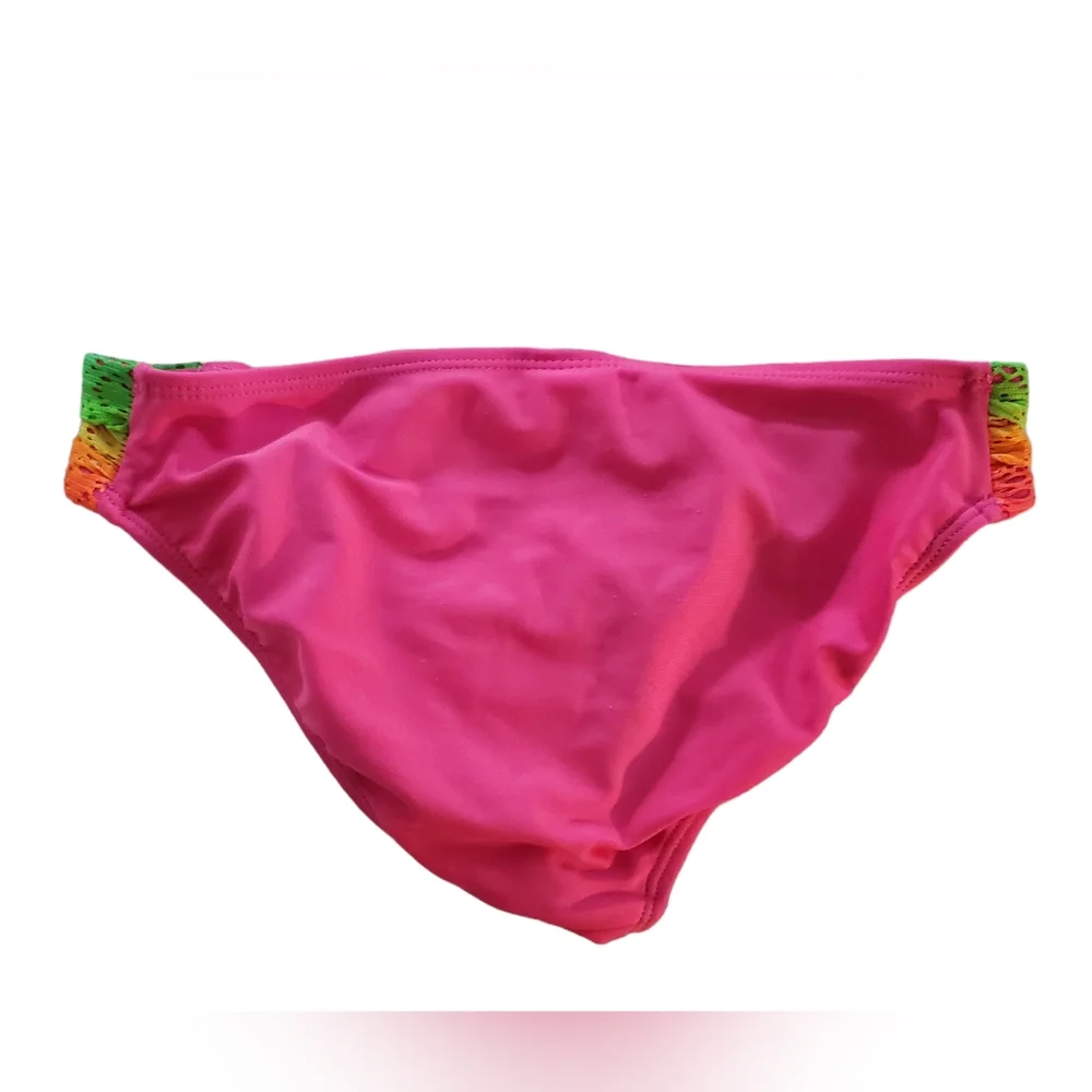 Wonder Nation‎ Girls Bright Colorful Rainbow Colored Mesh Tankini Size L 11/12